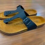 Smooth T-Strap Sandals - Pitch Black