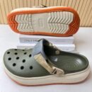 Crocs Platform Clog with Adjustable Strap - Green